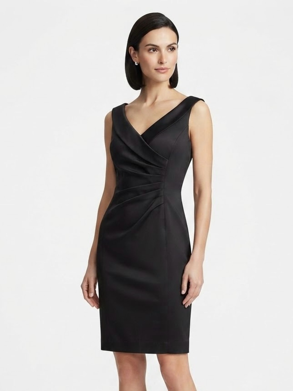 Chelsea Rose Size S Black Short Sheath Dress - Work Office Formal Cocktail